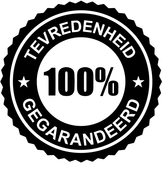 100% gegarandeerd tevreden